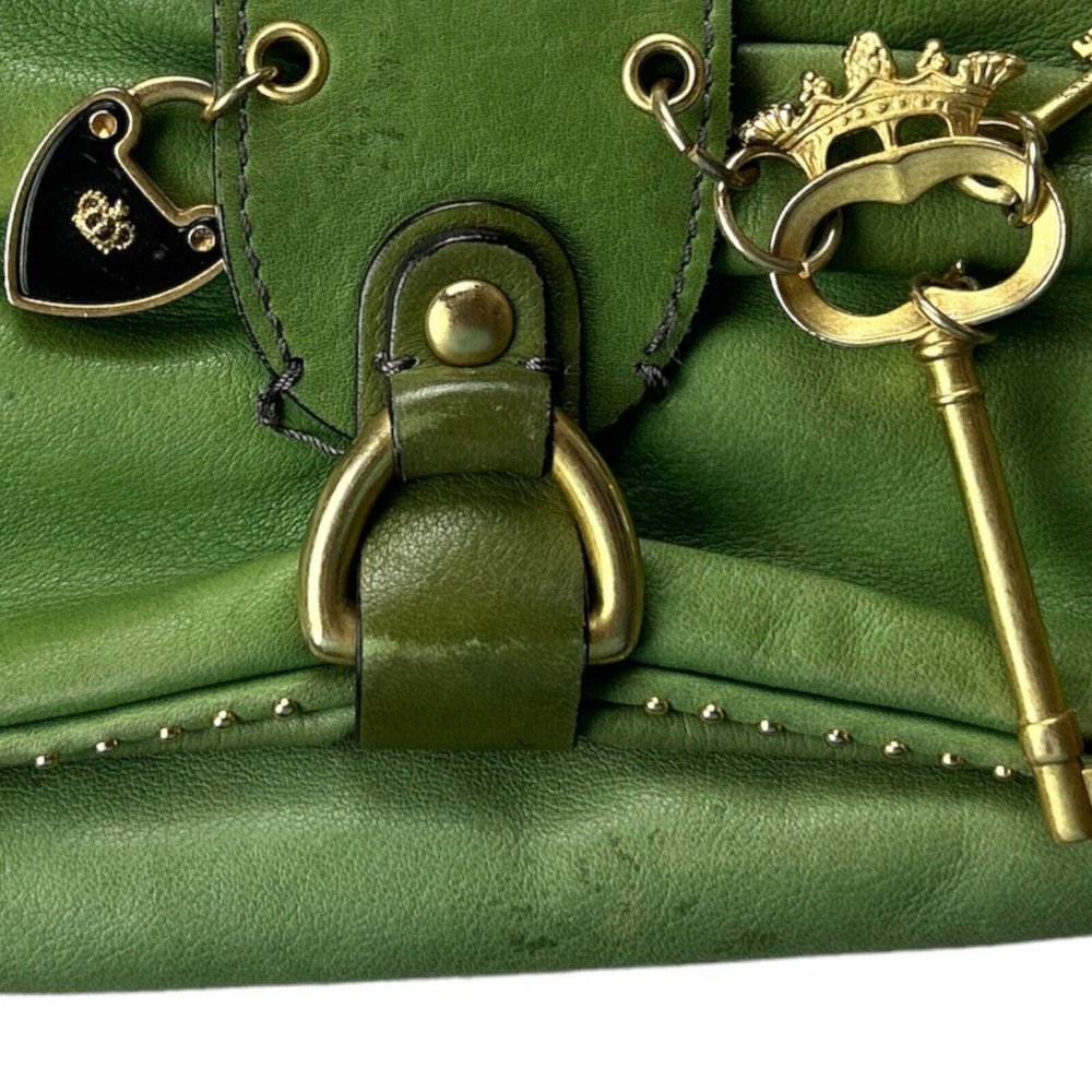 Vintage Juicy Couture Clutch Bag Green Leather - Picture 3 of 14